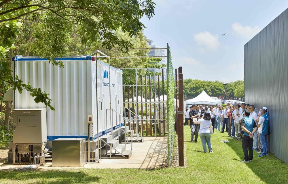 大发平台西大墩窯文化館建置屋頂全綠電及儲能櫃，為兼具創能儲能的永續綠能場域