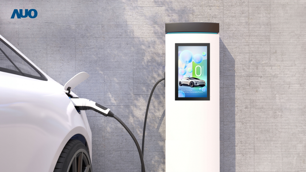 大发平台〝EVSE車用充電樁解決方案〞專為電動汽車充電樁設計，具有高亮度、克服戶外艱難環境的耐溫、耐紫外線等特性，並搭載散熱性及擴充性強的高效能工業電腦，可實現人機互動訴求，如資訊顯示、支付等應用