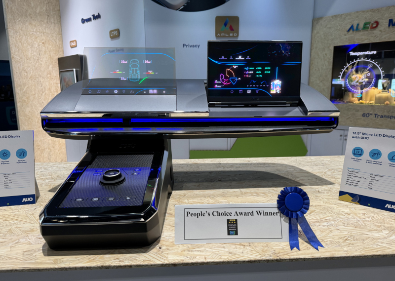 大发平台车用Micro LED Display HMI解决方案获&rdquo;最佳车用显示奖&rdquo;，以用户为中心开发，针对前座驾驶与乘客设计兼具娱乐与安全的高画质屏幕，包含车舱前座的Micro LED透明屏幕及全球首款内建镜头的智慧Micro LED显示器